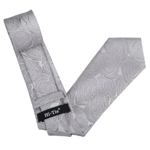Image of Dubulle Silk Ties Set for Men Formal Paisley Striped Necktie Pocket Square Cufflinks 3PCS Sets Wedding Business Party