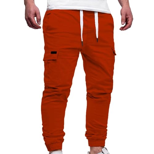 Cargo Pants for Men Drawstring Elastic Waist Pant Lightweight Comfy Casual Jogger Sport Trousers with Pockets4