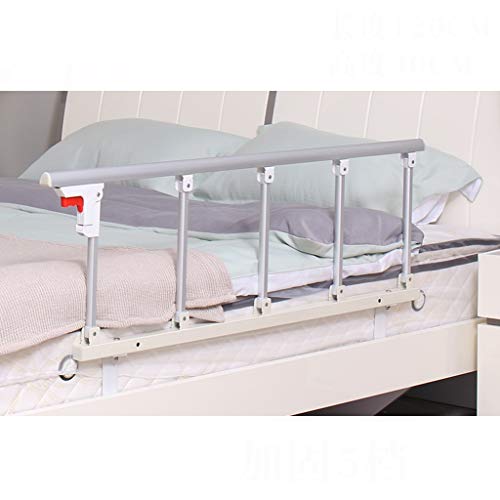 GFHOOZ Barandilla Plegable para Cama de Ancianos, de aleación de Aluminio, portátil, con Agarre Plegable, para Cama/Hospital (Color: 8 cm, tamaño: 120 cm × 40 cm)