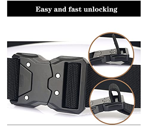 Men's Tactical Belt,Military Utility Belt Nylon Web Rigger Belt Work Belt with Heavy-Duty Quick-Release Buckle2