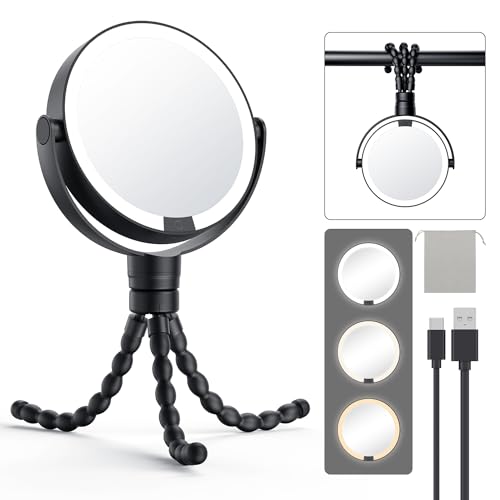 Gospire 5.85” Tripod Makeup Mirror with Light