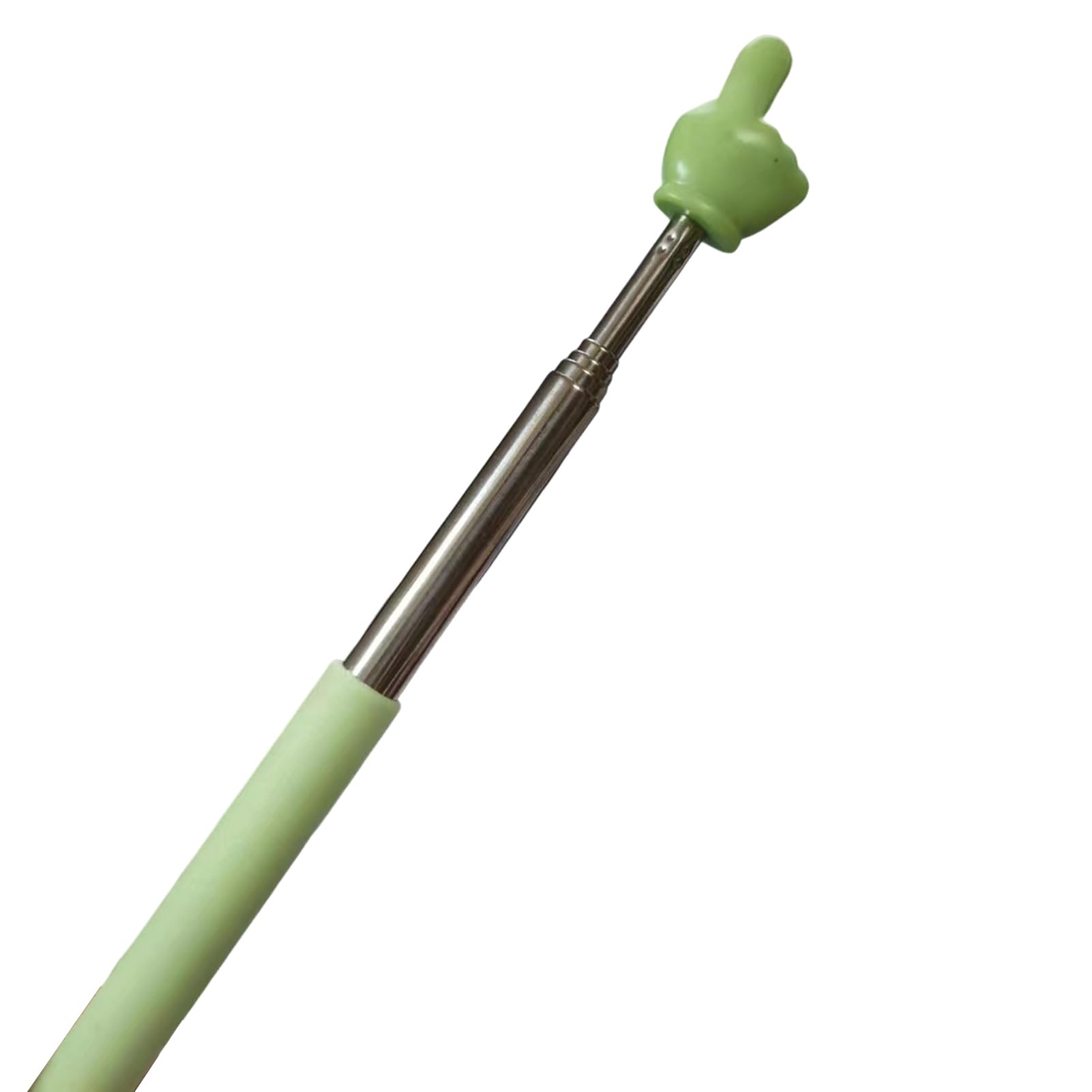 Wilitto Telescopic Classroom Pointer Teachers Pointer, Extendable Hand Finger Pointer Stick, Retractable Finger Pointing Stick, Handheld Presenter Whiteboard Presentation Pointer Green A