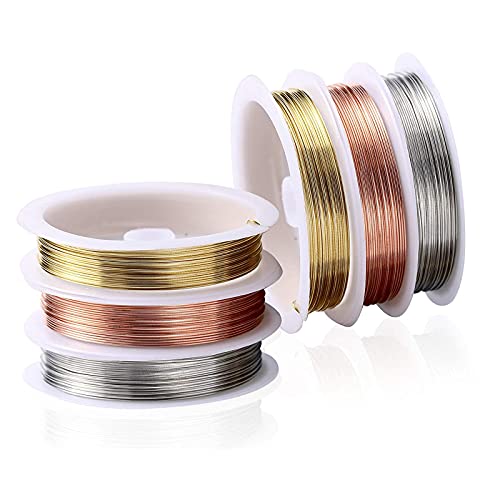 Ensemble De Fil De Cuivre De Fil De Bijoux Fil Resistant Au Ternissement Jeu De Fils De Cuivre Colorés Calibre Fil De Fer Pour Bijoux Pour L'artisanat, Perlage De Fournitures De Fabrication De Bijoux Cover