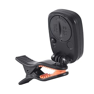 [Wide Application] Suitable for chromatic, guitar, bass, ukulele(c/d), violin, and more instruments, making it a versatile tool for musicians. [Power-saving] Powered by a cr2032 button cell (not included) and features auto-off after 5 minutes of idle...