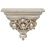 Material: La piedra dirigida Aubaho Consola ménsula estantería Consola de Pared Plata Estilo Antiguo 33cm