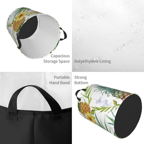 Panier à linge imprimé ananas grand volume pour couvertures