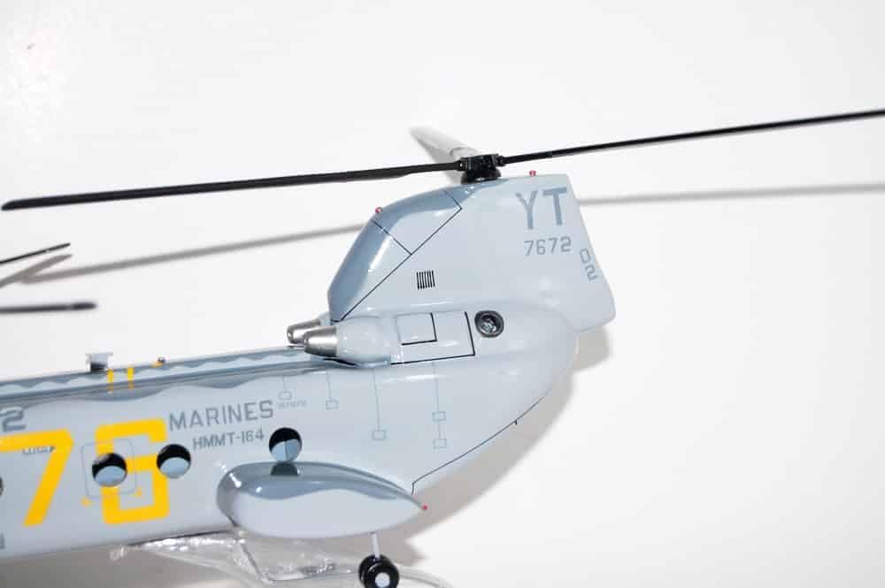 HMMT-164 Knightriders (976) CH-46 Model, 1/38 (14") Scale, Mahogany, Phrog