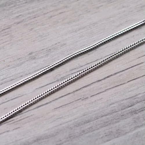 Chaîne de blé carré S925 collier en argent véritable à offrir