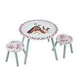 Ensemble de 3 pièces : comprend 1 petite table et 2 tabourets, parfait pour les arts et l'artisanat, les jeux et les collations, mais pas destiné à être utilisé comme marchepied. Facile à nettoyer et à entretenir, idéal pour les ménages occupés et les déversements pendant le jeu. Dimensions une fois assemblé (L x l x H) : table : 60 x 60 x 48 cm, tabourets : 28 x 28 x 27 cm