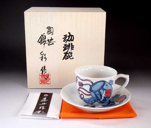 Amazon | 有田焼・吉祥文様 色鍋島小槌絵コーヒーカップ｜贈答品｜記念