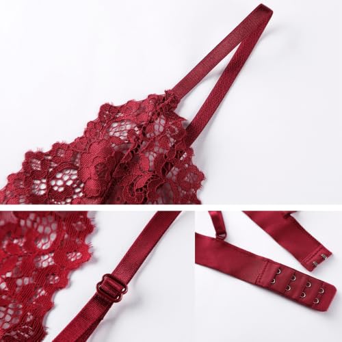 Image of Womens Bra No Underwire Lace Unlined Demi Triangle Bralettes