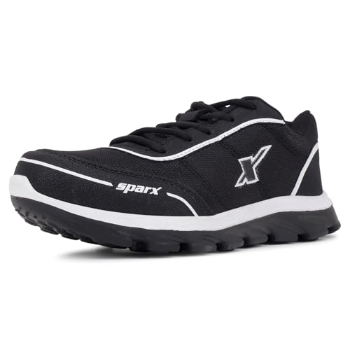 SPARX Men's SX0277G Black White Running Shoes 10 (SX0277GBKWH0010)