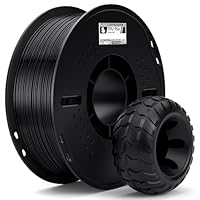 ELEGOO Filamento TPU 95A 1.75mm 1KG Negro, Filamento Flexible 95A Suave para Impresoras 3D, Carrete de Plástico, para La Mayoría de Impresoras 3D