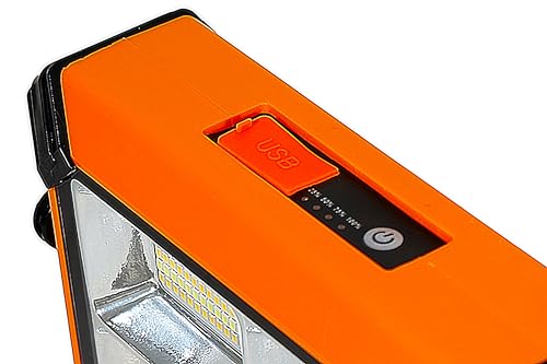Image of Multi-Functional Solar LED Flood Light 30W Cum Torch 3W with 12000 mAh LiFePO4 Battery (IP65 Waterproof, 3-in-1 Light Colors)