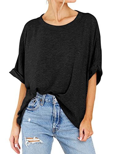 Women Oversized T Shirt Short Sleeve Loose Casual Basic Shirts Summer Tee Tops3