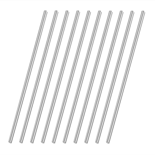 4mm x 200mm 304 Stainless Steel Round Rod, Metal Solid Shaft Rods Lathe Bar Stock for DIY Crafts Model Car Helicopter Airplane 10pcs