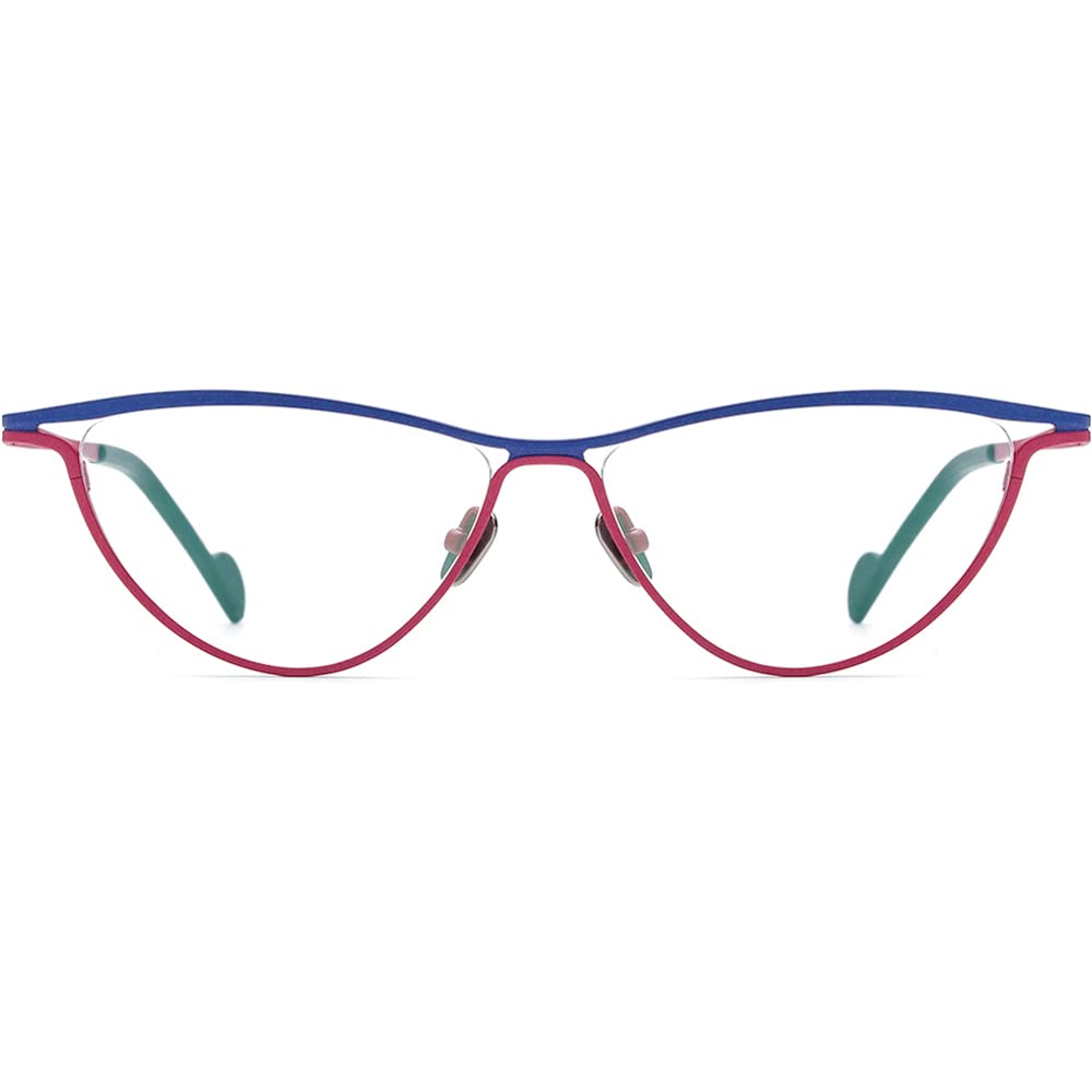 FONEX Colorful Pure Titanium Retro Round Glasses