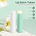 Sherules 50Pcs Empty Lip Balm Tubes 5.5ml - BPA Free and Leak-Proof Small Twist-Up Lip Containers for DIY Homemade Lipstick Balm,Pink
