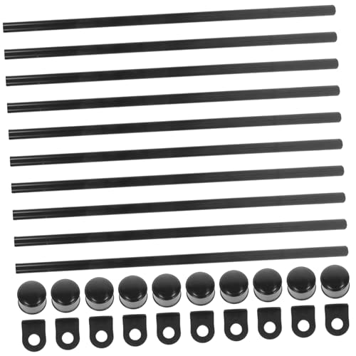 Soesfoufu 14254H011BMS 1 Set Painting Pole Posters Hangers Household Poster Frame Scroll Frame Poster Hanger Clips Plastic Frames Dowel Poster Hanger Wall Scroll Hanger Painting Hanging Tool Black Abs cover