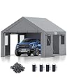 Fanpat 13x20 ft Heavy Duty Carport, Waterproof & UV Protected Carport with Reinforced Steel Frame, All-Weather Outdoor Shelter for Cars, Trucks, Vans, RVs, and Workshops