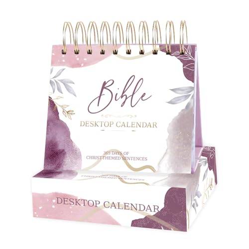 PRSTINCOL Daily Bible Verse Flip Calendar Perpetual Scripture Desk Decor with Inspirational Quotes for Office and Home