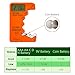 ZUFECY Battery Tester Checker, Universal Battery Tester for AA AAA C D 9V 1.5V, Small Volt Checker for All Batteries - Orange Color