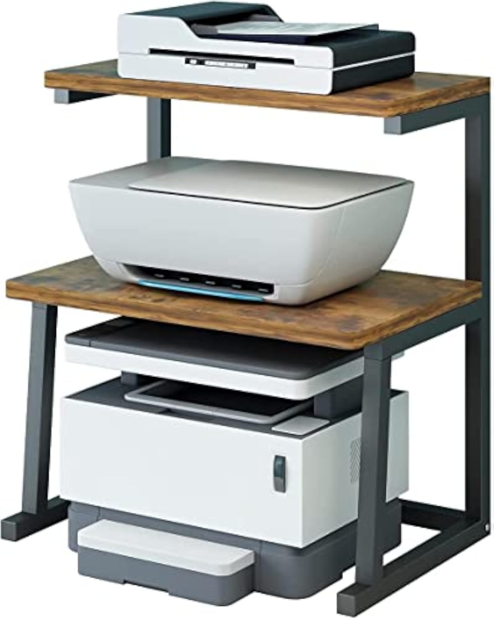 Space Saving Desktop Printer Stand and Desk Organizer with Storage