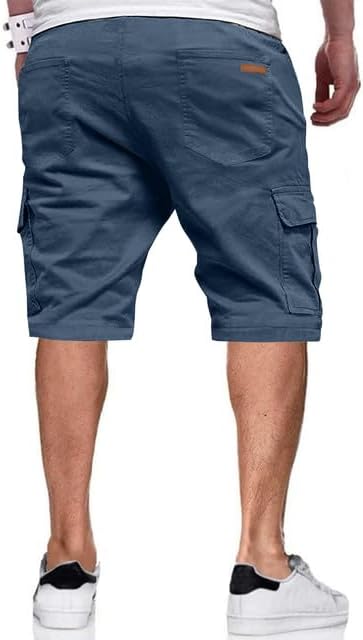  Men's Cotton Chino Stretch Twill Cargo Shorts with Pockets | Mens cotton stretch cargo shorts, Drawstring classic chino stretch short with 6 pockets for spring summer wear thumbnail