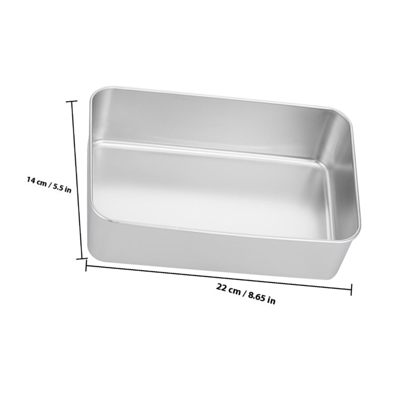 HOMSFOU Acciaio Inox Teglia da Forno 2 Pezzi per Tiramisù