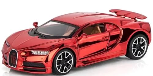 Image of Happy Hues Die-Cast Metal Toy Car 1:32 Scale - Premium Racing Model with Opening Doors & Durable Alloy Body, Best Collectible Gift for Kids (Metallic Red)
