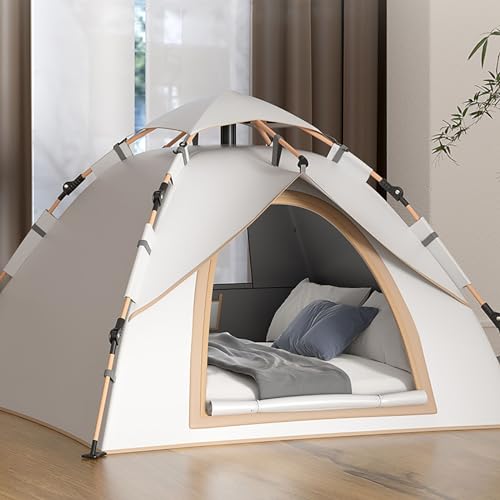 Carpa para campamento portátil de 1 persona, 2 puertas miniatura 3