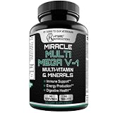 MEGA V-1 Multi-Vitamin, Superfood & Minerals - Daily Multivitamin with Probiotics, Digestive Enzyme,