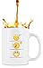 Whimsical Gift World Funny Coffee Cup/Mug, Emoji Smiley Face, Leak Proof with Large Handle, Humorous and Unique Novelty Gag Gift for Moms, Dads, Boys, Girls, Boss, Office and Others, 16 oz, Large