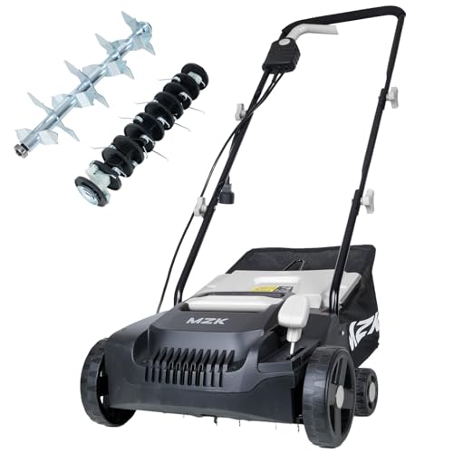 MZK 13-inch 13-Amp 2-in-1 Electric Dethatcher and Scarifier w/Removeable 4-Positio+SCZC+DZC1251S3(FQ)