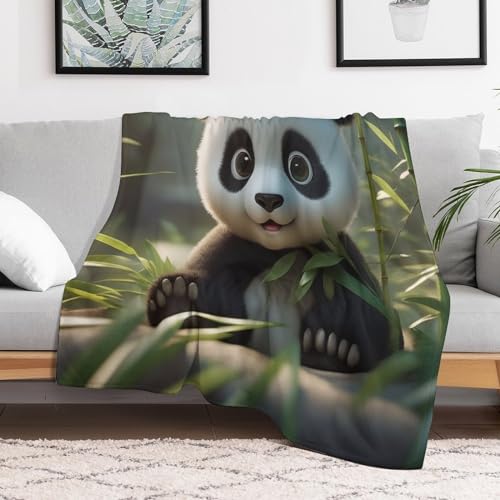Couverture polaire plaid panda douce couverture lit légère couverture canapé chaude