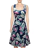 Herou Women Summer Casual Floral Sleeveless A-Line Sun Dresses Flower-22 XX-Large