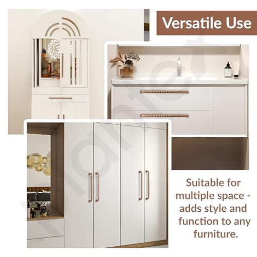 Image of Plantex Cabinet Handle /Kitchen Cabinet Door Handle /Wardrobe /288 mm Cupboard Handle /Door Pull-Push Handle for Home /Office - Pack of 2 (Rose Gold)