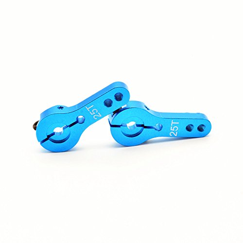 Blue Aluminum 25T Steering Servo Horn Arm for Futaba Savox 2-Pack