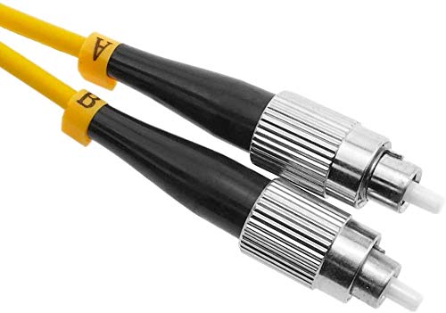 Elfcam - Câble à Fibre Optique FC/PC à FC/PC Monomode Duplex, Jarretière Optique 9/125?m OS2 LSZH (7M)