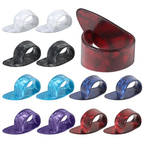 12Pcs Guitar Thumb and Finger Picks Set