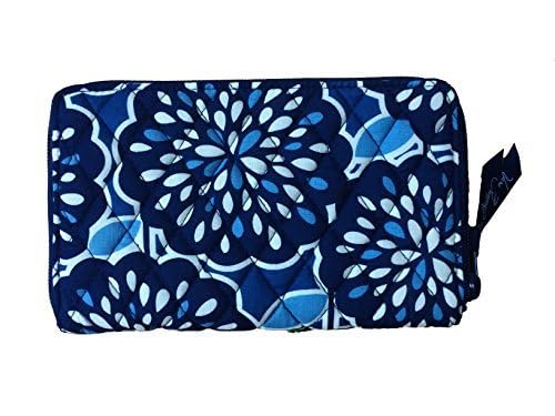 Vera Bradley Zip-Around Wallet (Petal Splash with Navy Interior)2