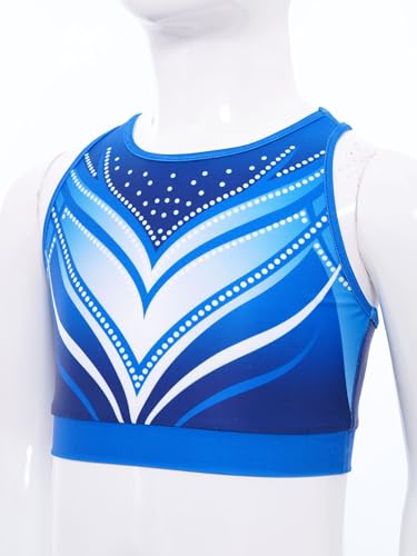 Kids Girls Athletic Crop Top Sleeveless Gymnastics Vest for Dance Ballet Workout3