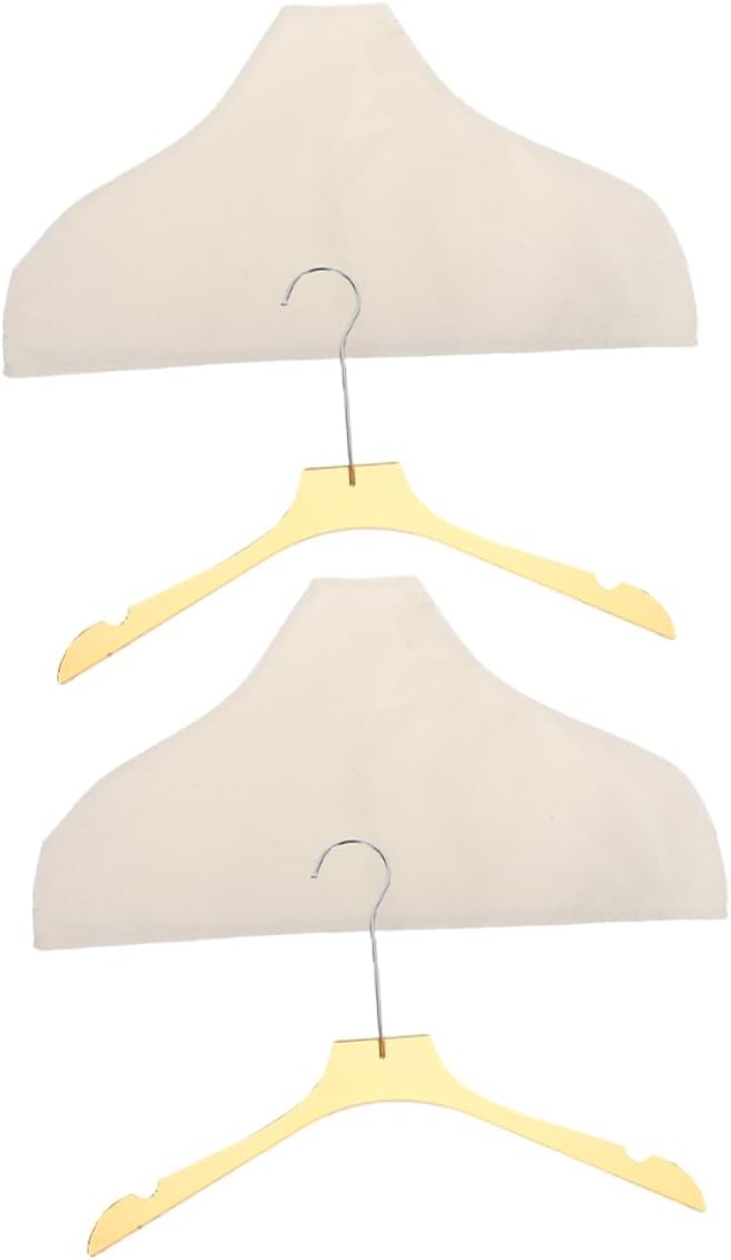 Alipis 2pcs Clothes Hanger Covers for Coats Suits Blouses Breathable Fabric Protectors for Men's Women's Boy Wardrobe Garment