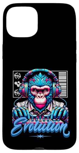 Evolution DJ Monkey Electronic Music Sound Engineer �X�}�z�P�[�X iPhone 15 Plus �p
