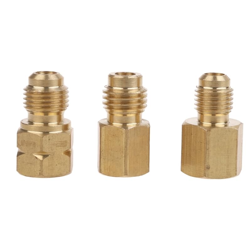 Válvulas de cierre manual para refrigeración AC-HVAC, juego compacto de bolas angulares de cobre para mangueras de carga de refrigerante R410A, R134A, R12-R22 y adaptadores para bomba de vacío miniatura 7