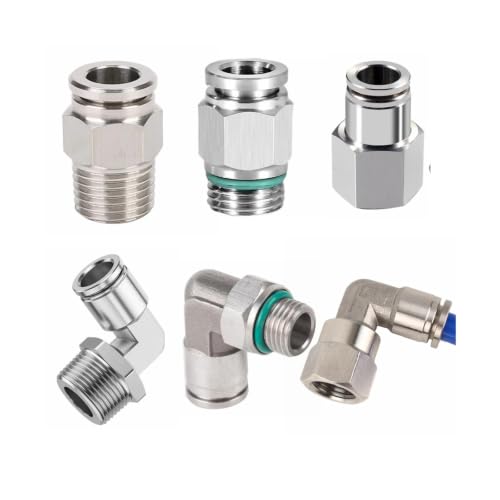 Conector neumático acero inoxidable 304 hembra macho rosca un cuarto 3