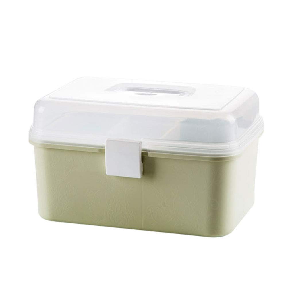 Botiquín de primeros auxilios Botiquín médico, botiquín de primeros auxilios de gran capacidad, caja de almacenamiento con tapa y asa, botiquín de emergencia for el hogar, doble capa, botiqui