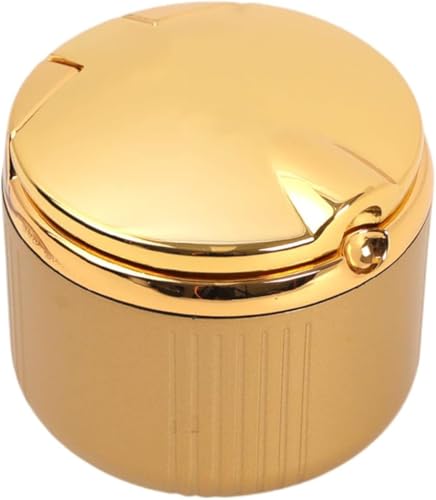 duwanlhridh 車の灰皿 車用灰皿 カー灰皿 ベンツカーの灰皿車の室内用品アッシュボックスLEDライト付け 車用イージークリーンスモーク灰皿灰皿のオリジナルの車のカップシェルカバー合金のスタイル 屋外トラベルホームのためのほとんどのカーカップホルダ