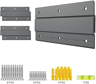 inBovoga French Cleat Picture Hanger, Premium Z Clips& Brackets Light Wall Hanging Kit, Great for Mounting Mirror Hanger, Picture Hanging, Photo Shelf, Art Frames (6" 3 Pairs)