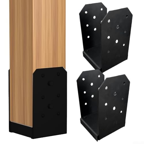 ZYWUOY 2Pcs Post Base Ancoraggio, 4x4 Pollice Regolabile Calcestruzzo Post Base Anchor Con Zincato Foglio